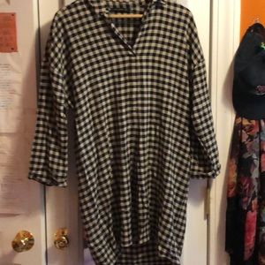Zara Basics Checkered Dress
